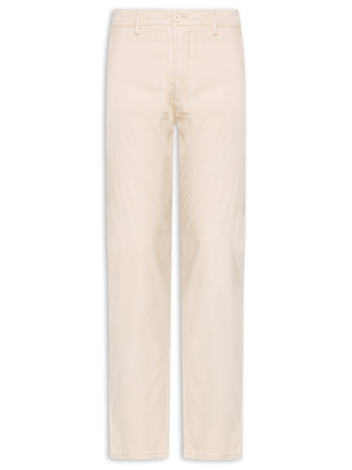 Calça Masculina Em Sarja Modelo Chino - Bege
