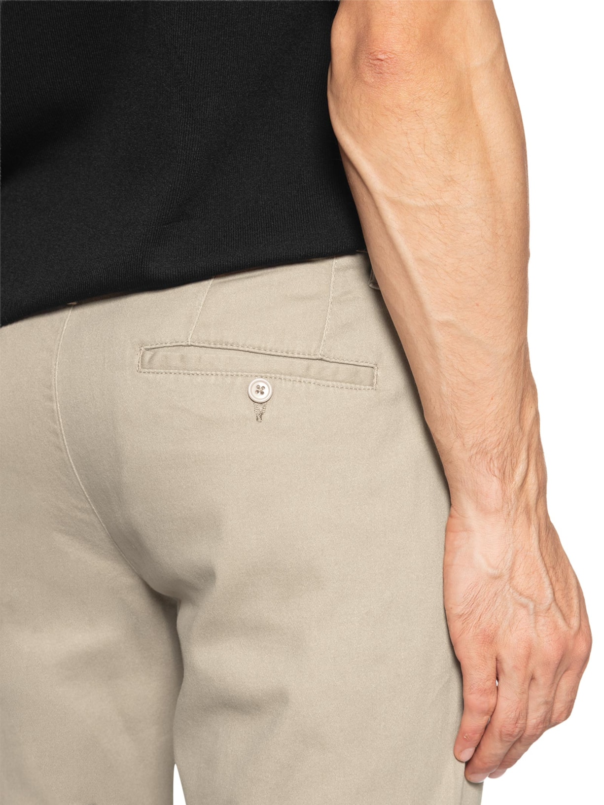 Calça Masculina Em Sarja Modelo Chino Bege '2 Essential