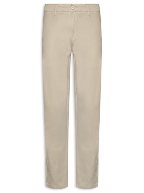 Calça Masculina Em Sarja Modelo Chino - Bege