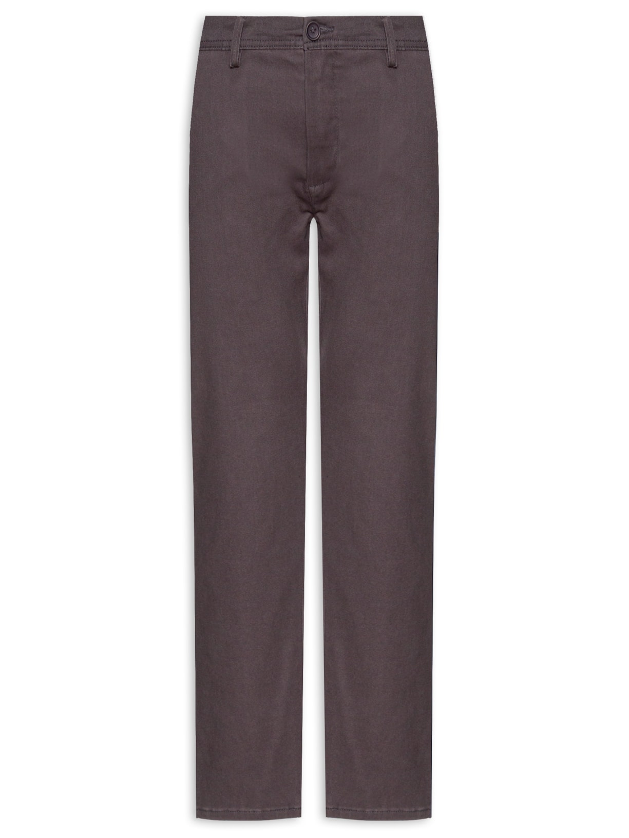 Calça Masculina Em Sarja Modelo Chino - Cinza