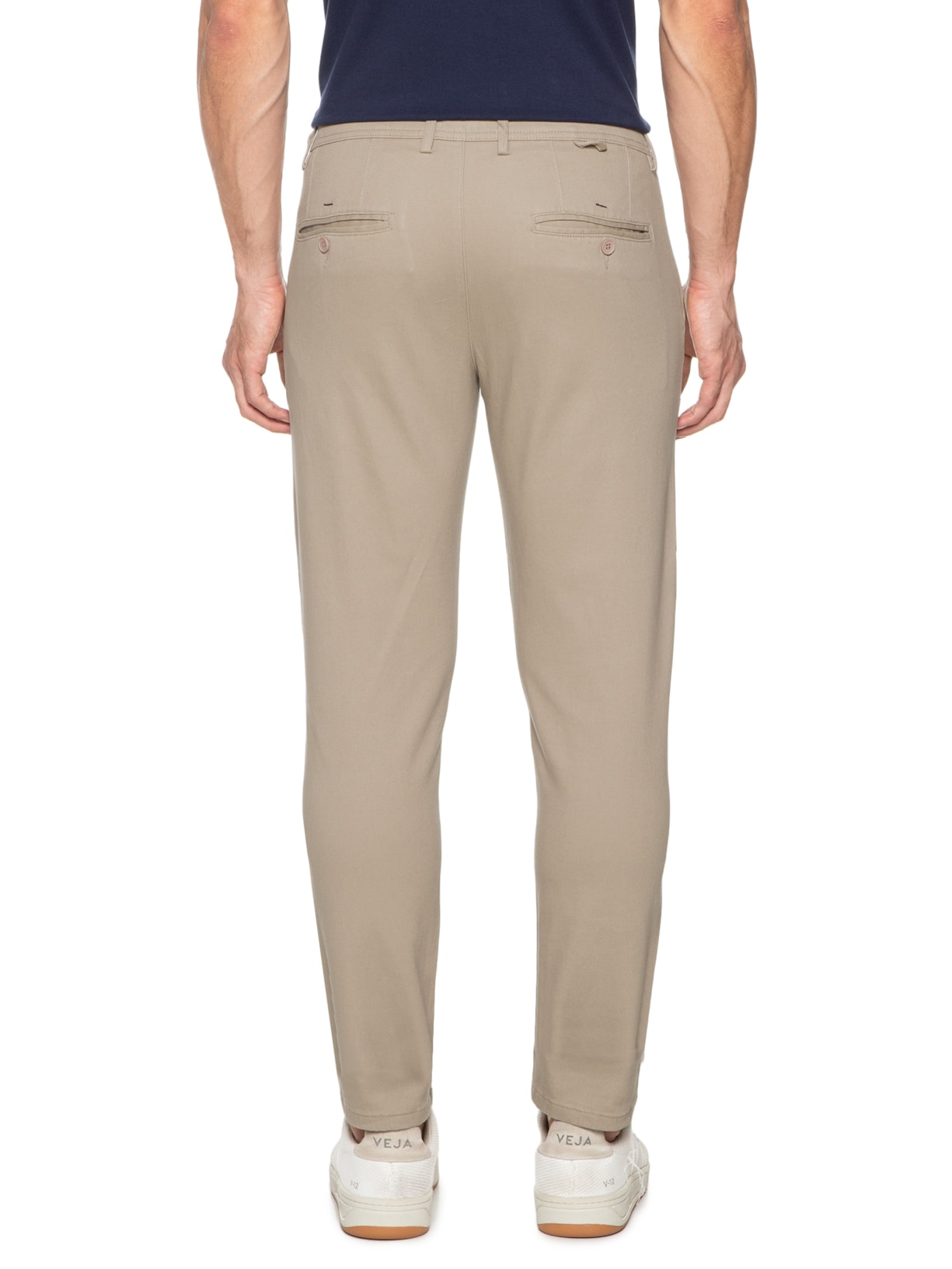 Calça Masculina Em Sarja Modelo Chino Marrom '2 Essential