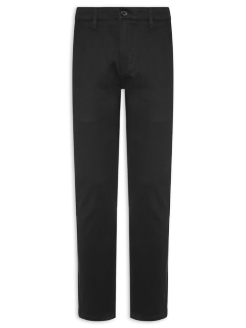 Calça Masculina Em Sarja Modelo Chino - Preto