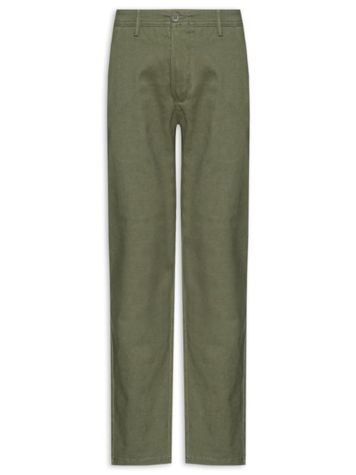 Calça Masculina Em Sarja Modelo Chino - Verde