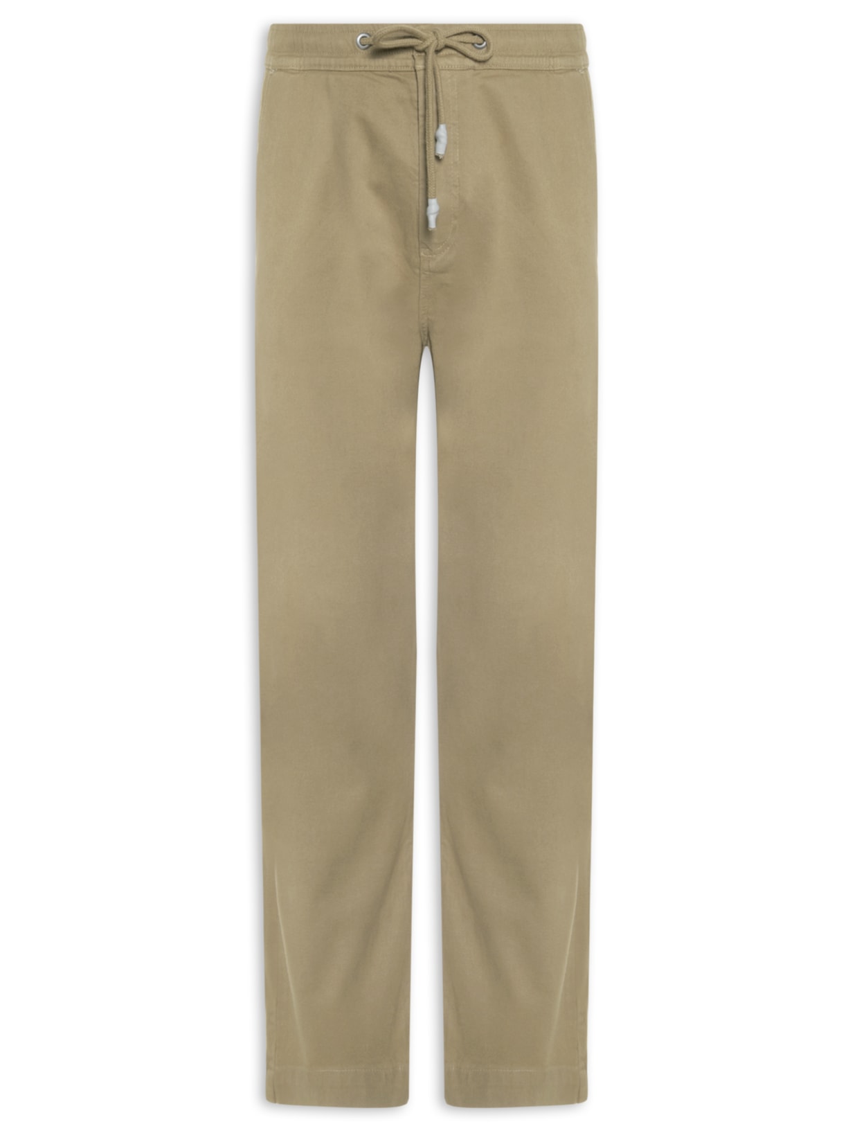 Calça Masculina Em Sarja Relax - Marrom