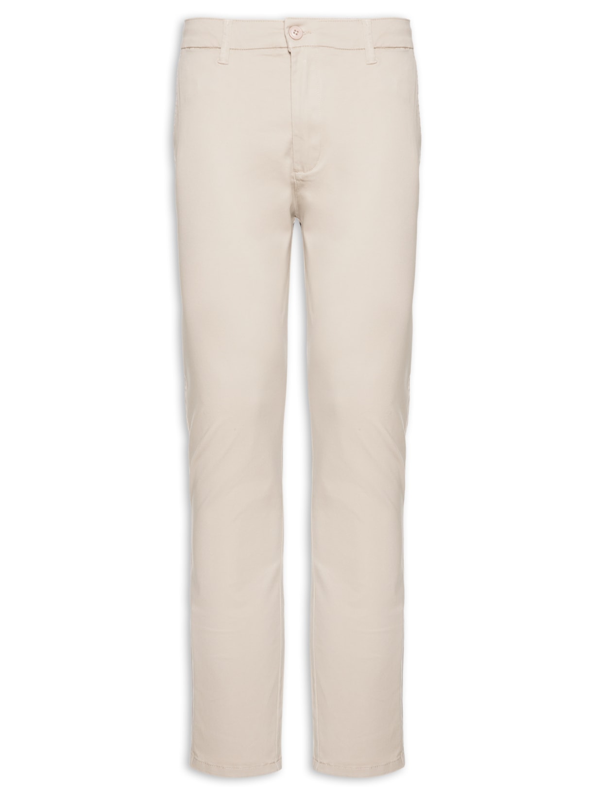 Calça Masculina Em Sarja Slim - Bege