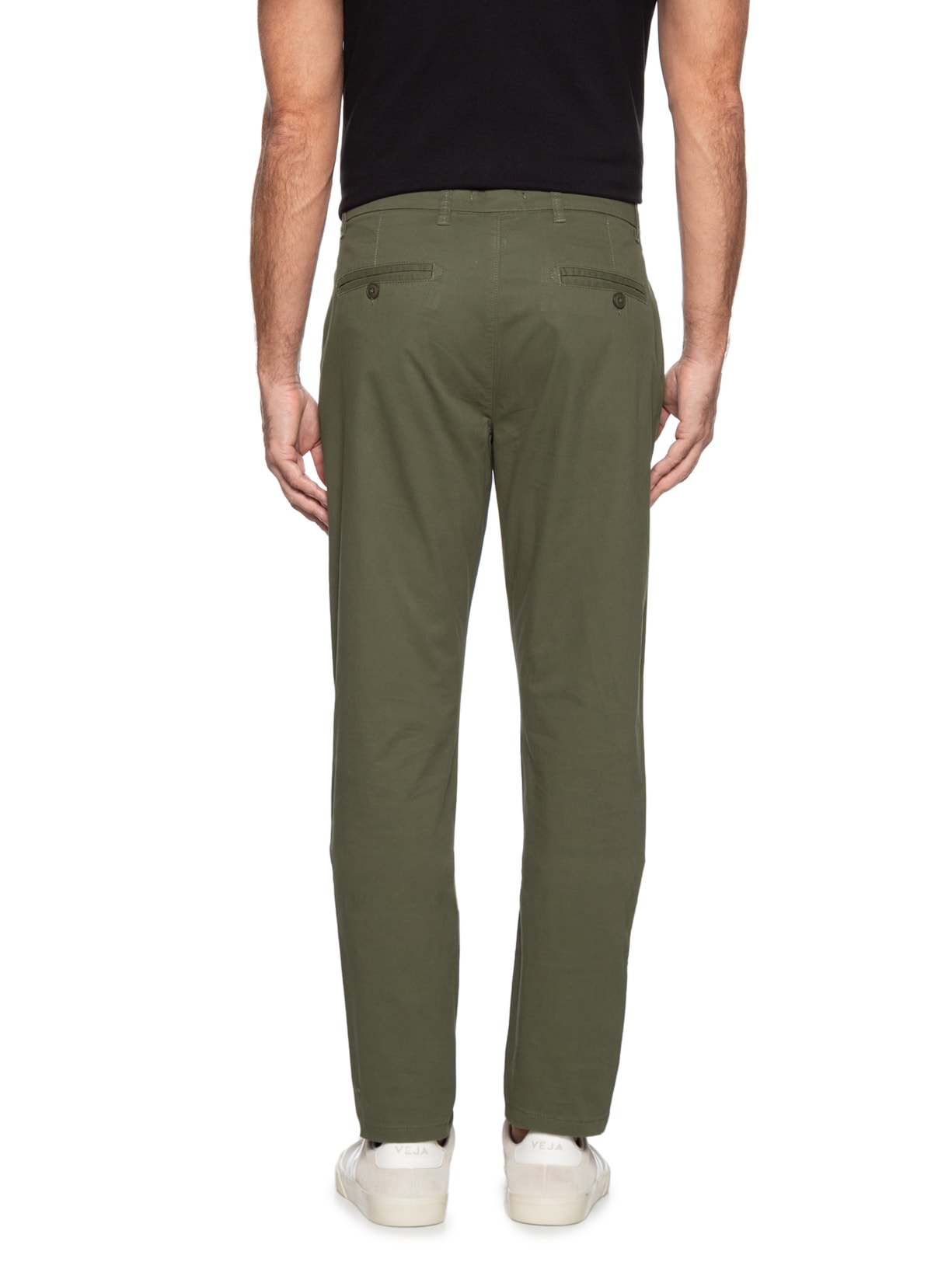 Calça Masculina Em Sarja Slim Verde '2 Essential