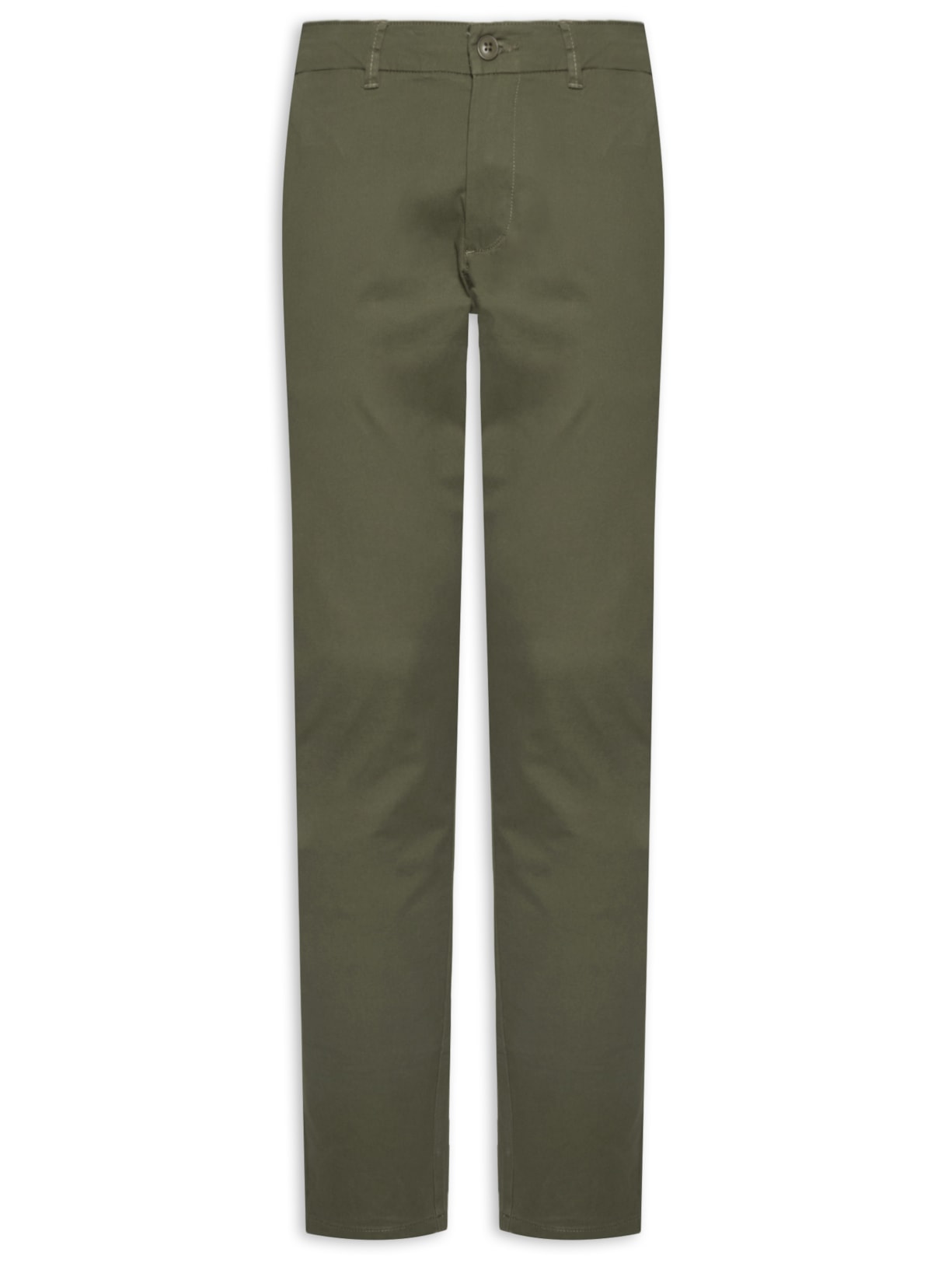 Calça Masculina Em Sarja Slim - Verde