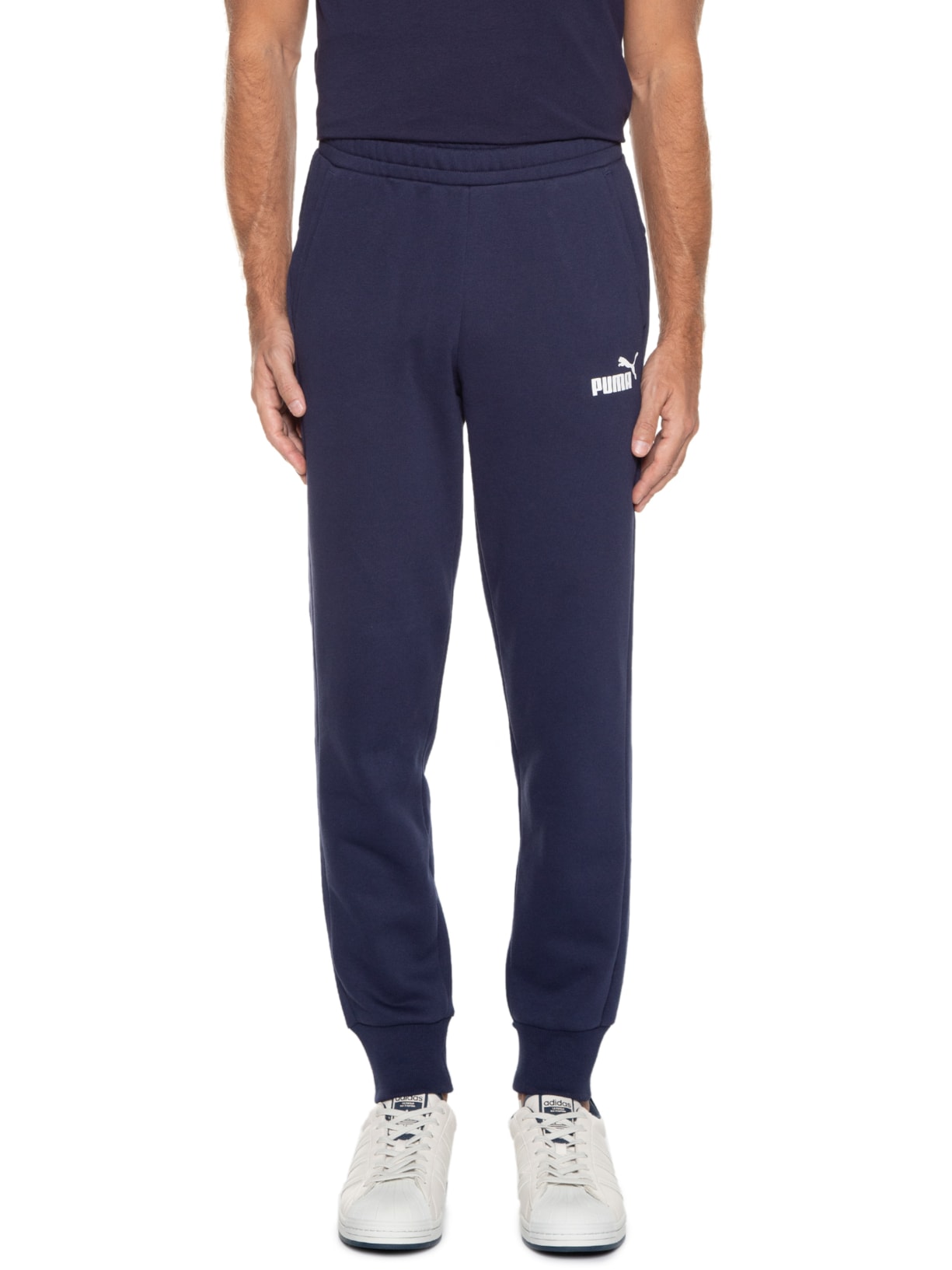 Calça Masculina Ess Logo Fl Cl Azul Puma