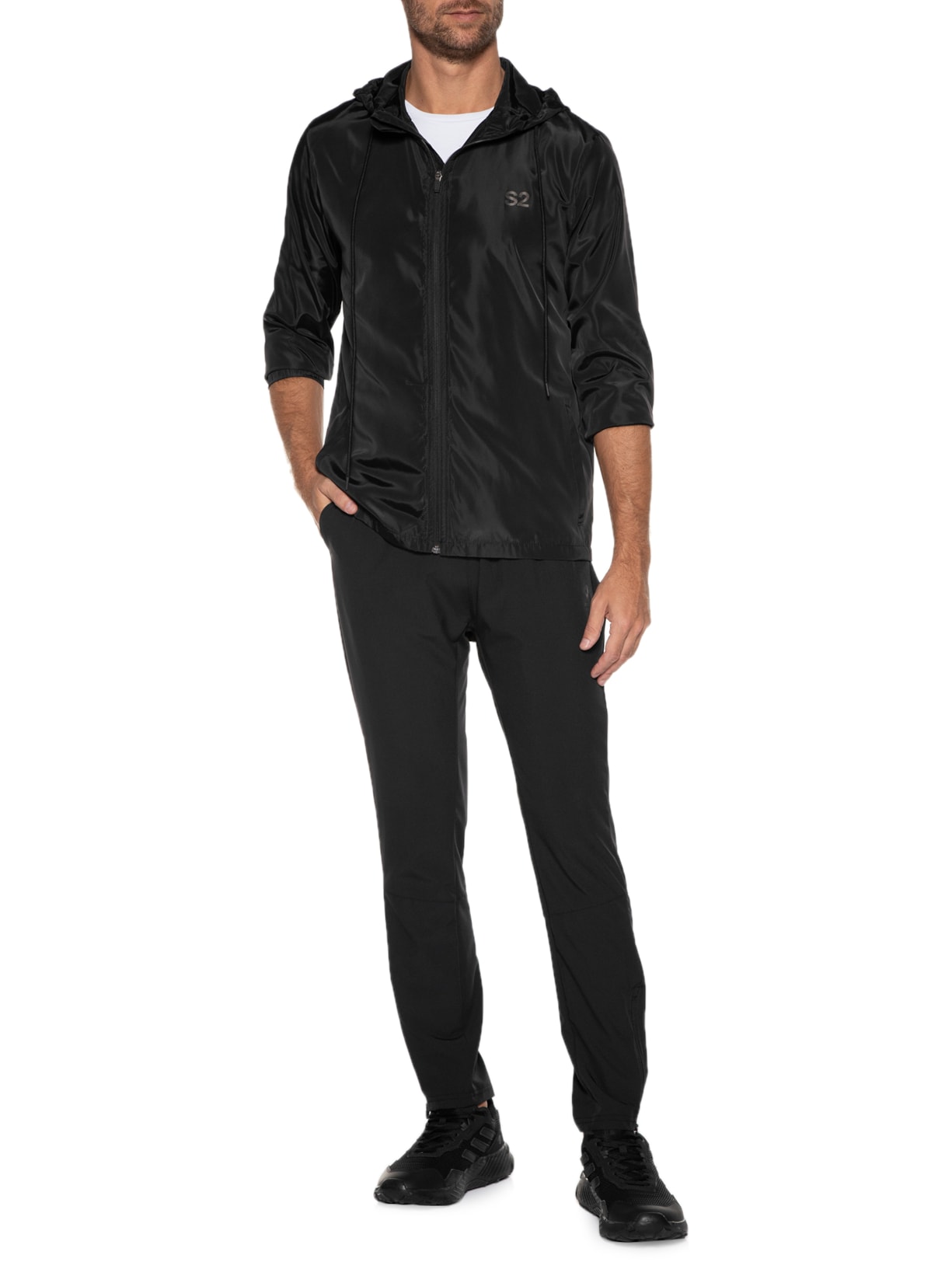 Calça Masculina Fila Slim Zip Preto Fila