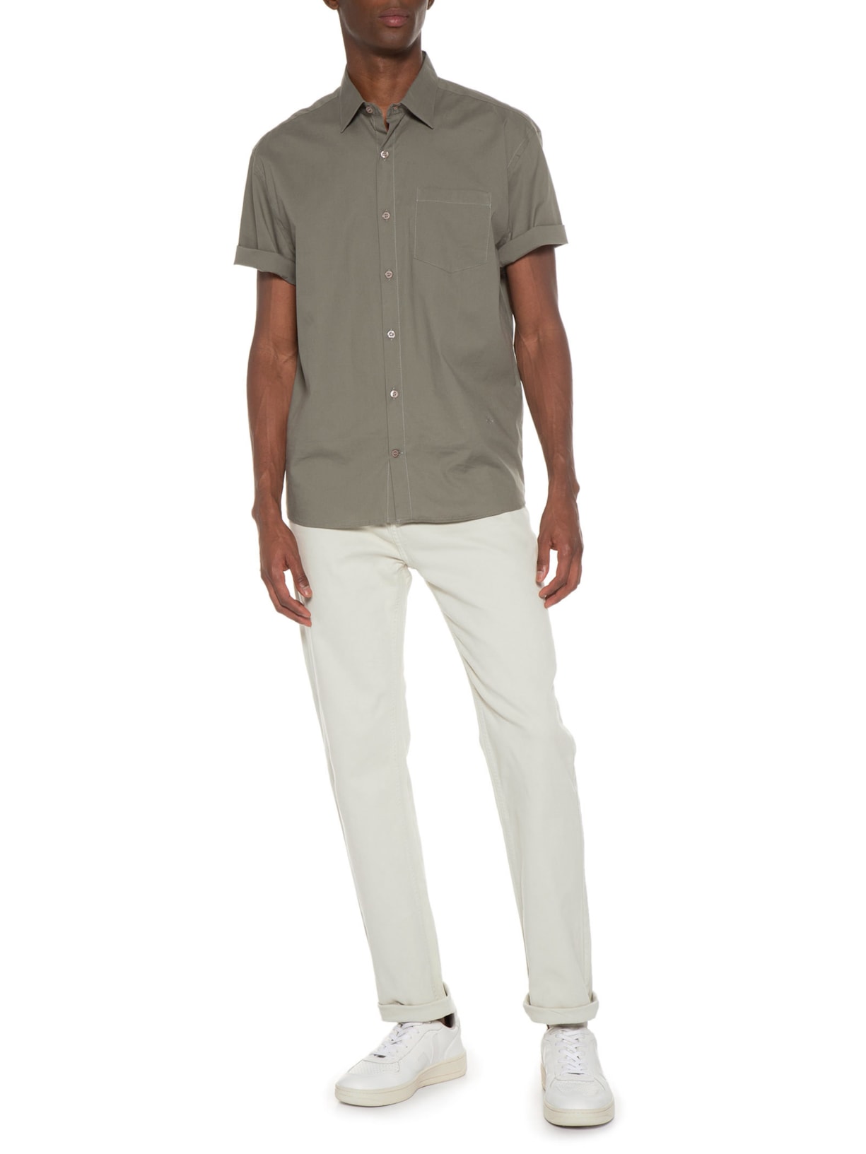 Calça Masculina Five Pockets Bege Zapalla