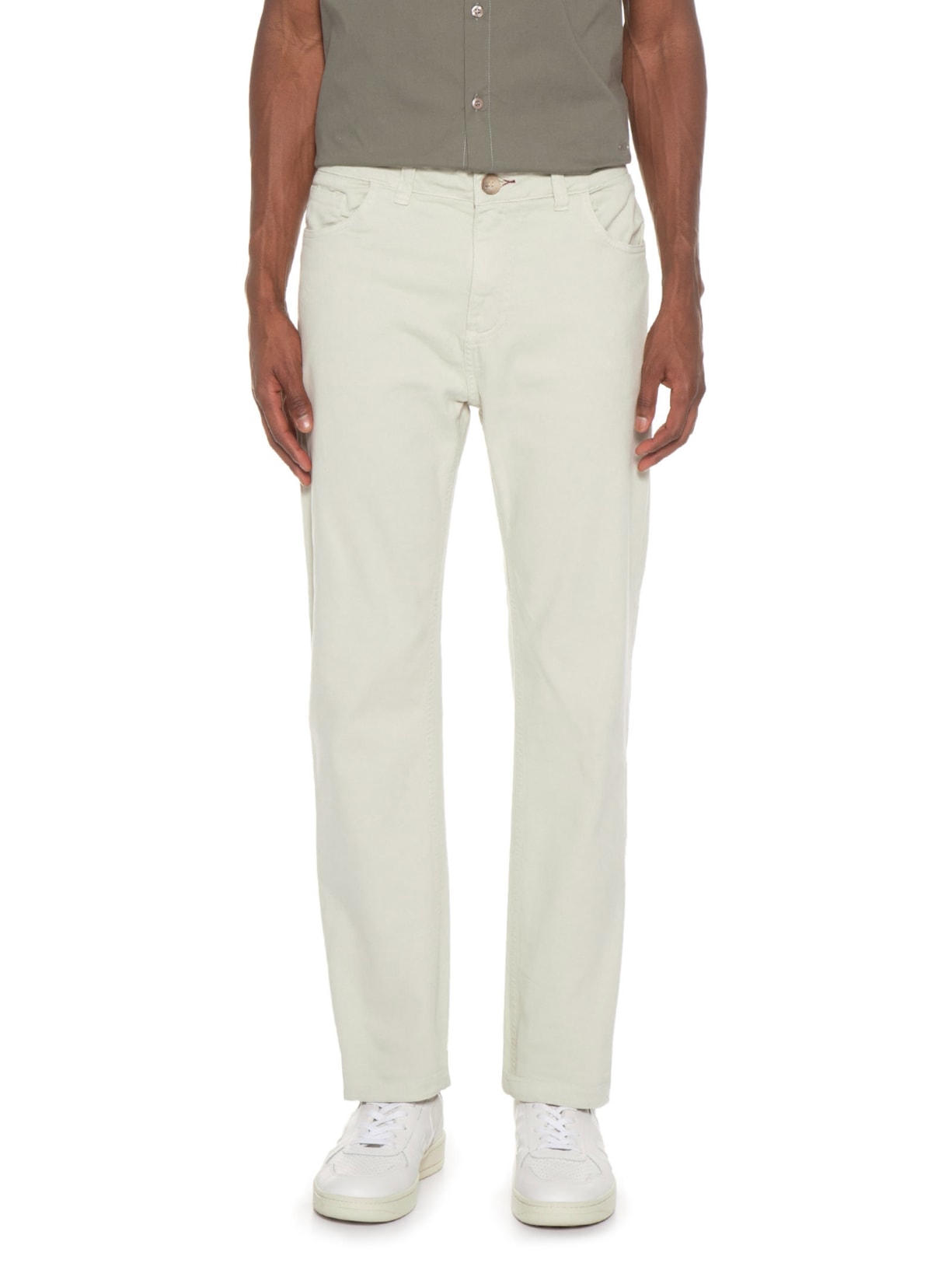 Calça Masculina Five Pockets Bege Zapalla