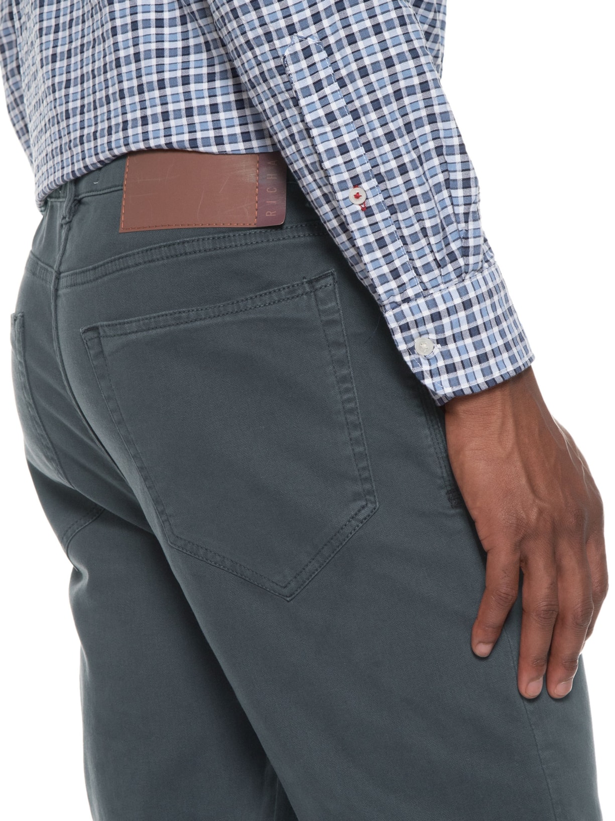 Calça Masculina Five Pockets Joggin Cinza Richards