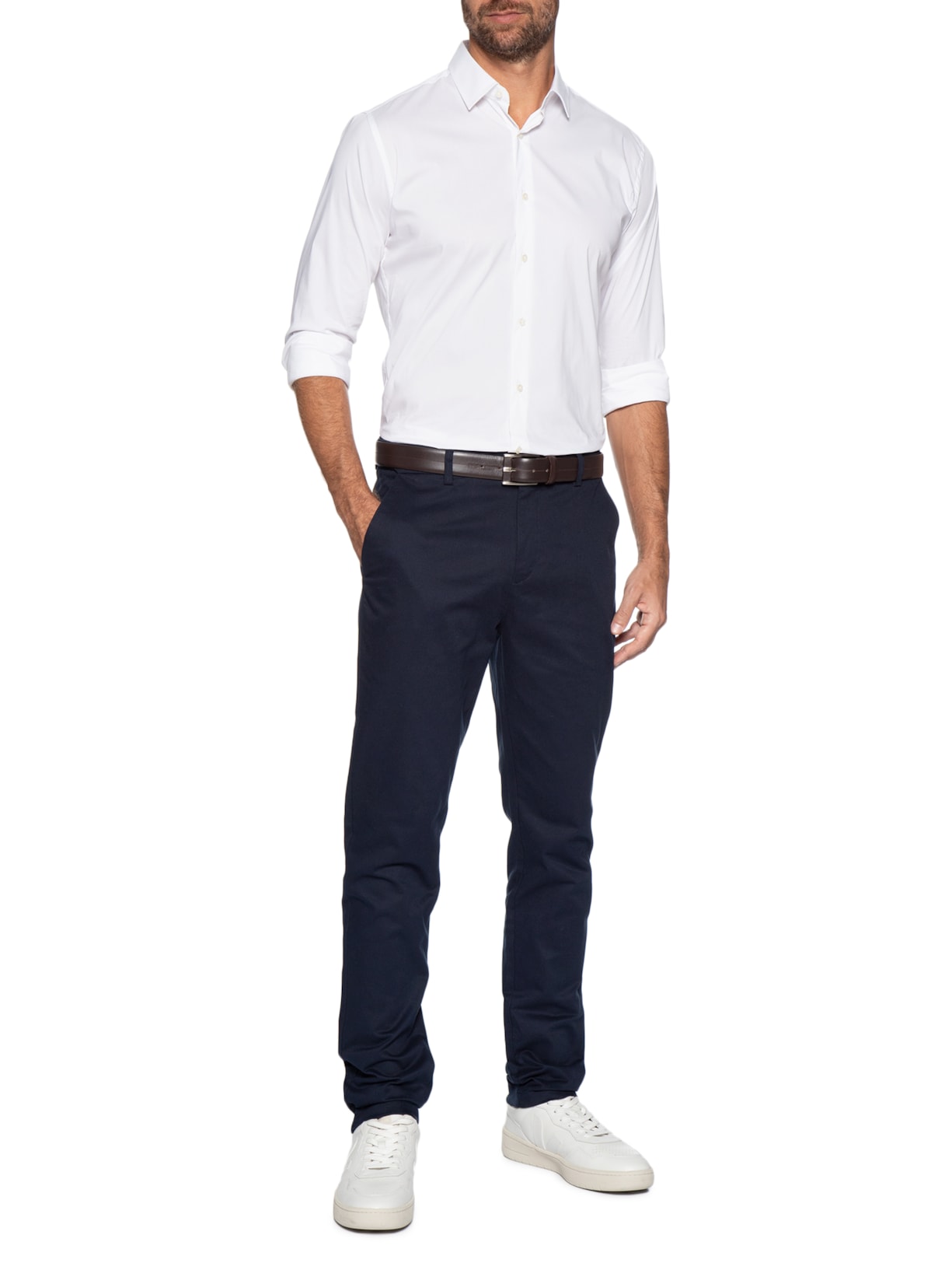 Calça Masculina Flexsense Reta Azul '2 Essential