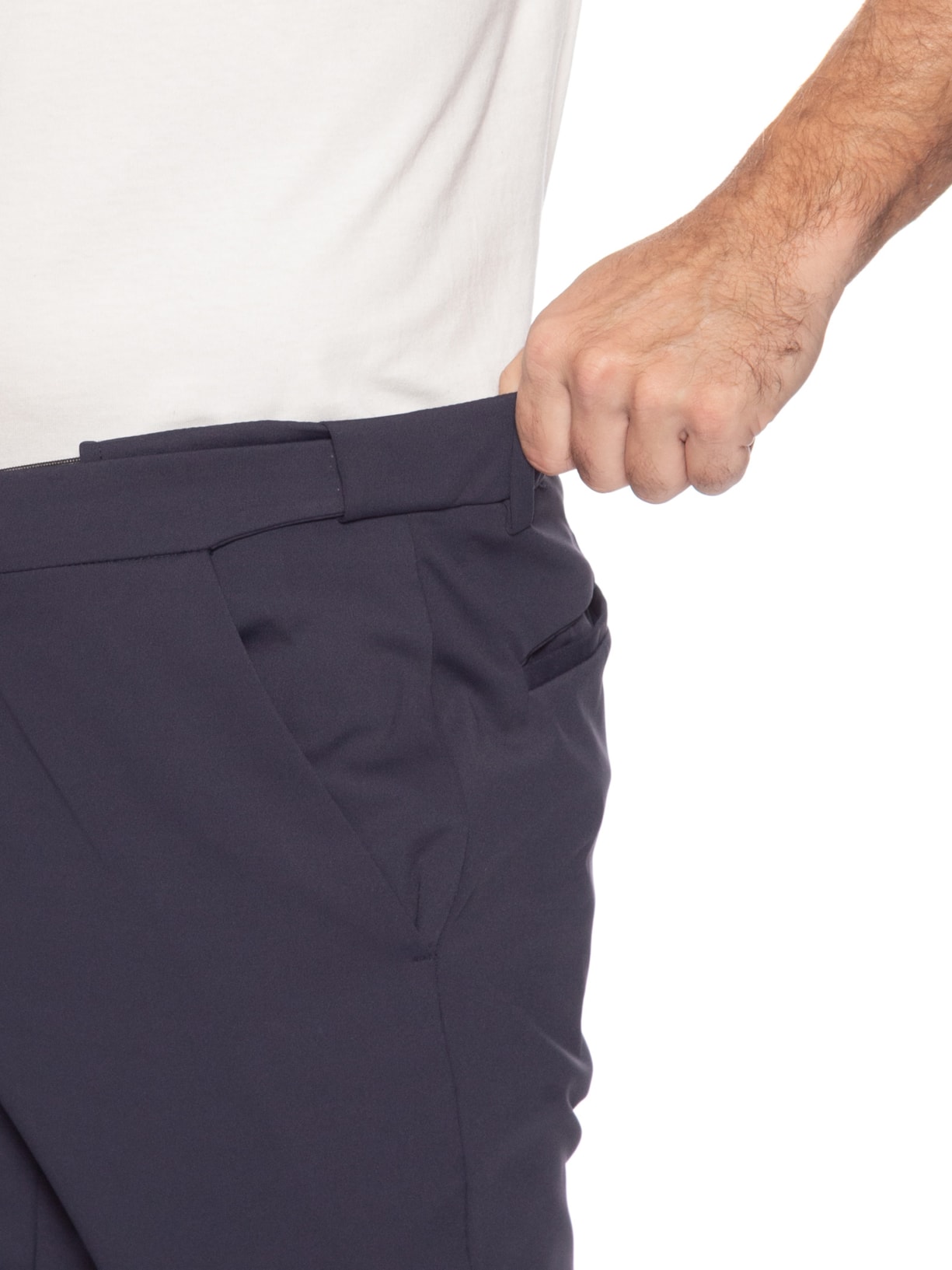 Calça Masculina Flexsense Tamanho Ajustável Alfaiataria Slim Azul '2 Essential