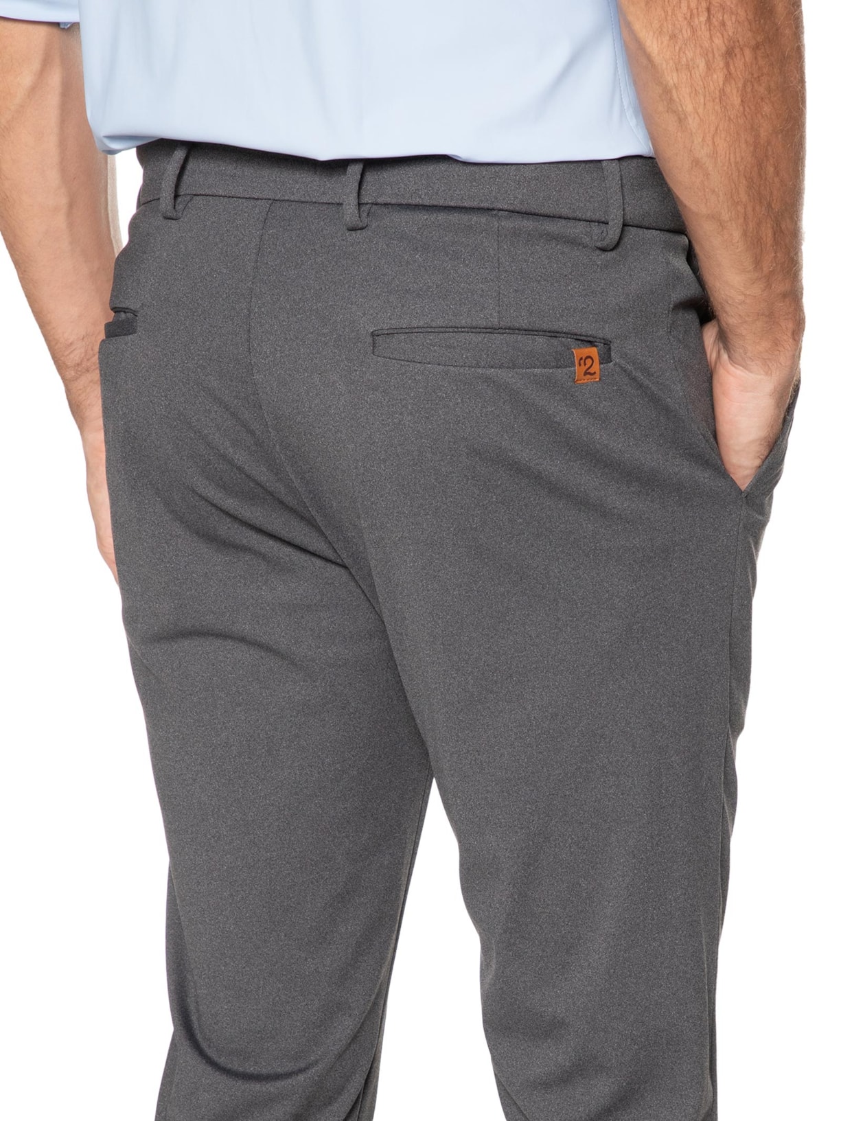 Calça Masculina Flexsense Tamanho Ajustável Alfaiataria Slim Cinza  '2 Essential