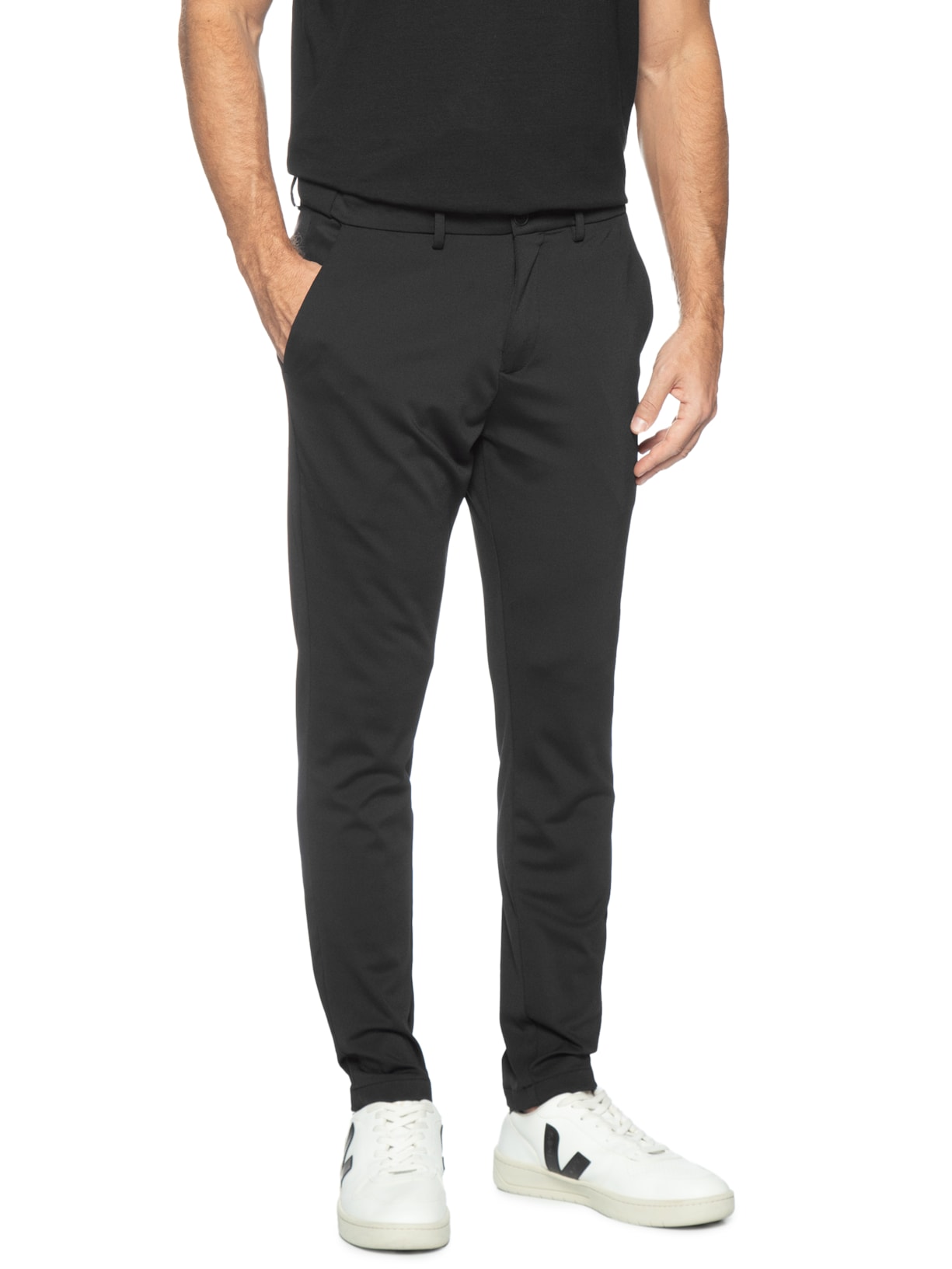 Calça Masculina Flexsense Tamanho Ajustável Alfaiataria Slim Preto '2 Essential