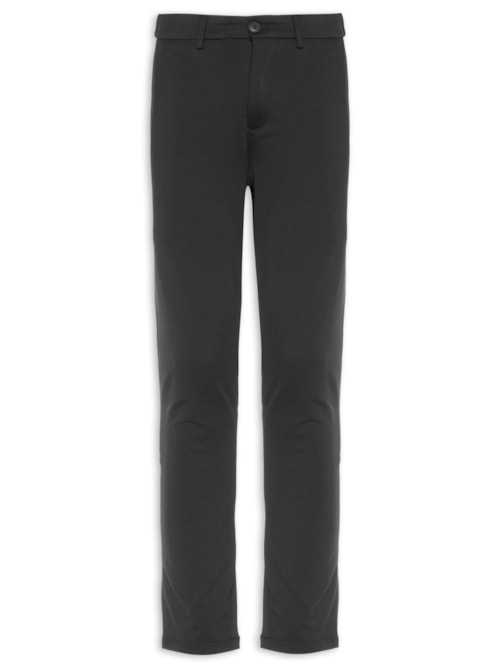 Calça Masculina Flexsense Tamanho Ajustável Alfaiataria Slim - Preto