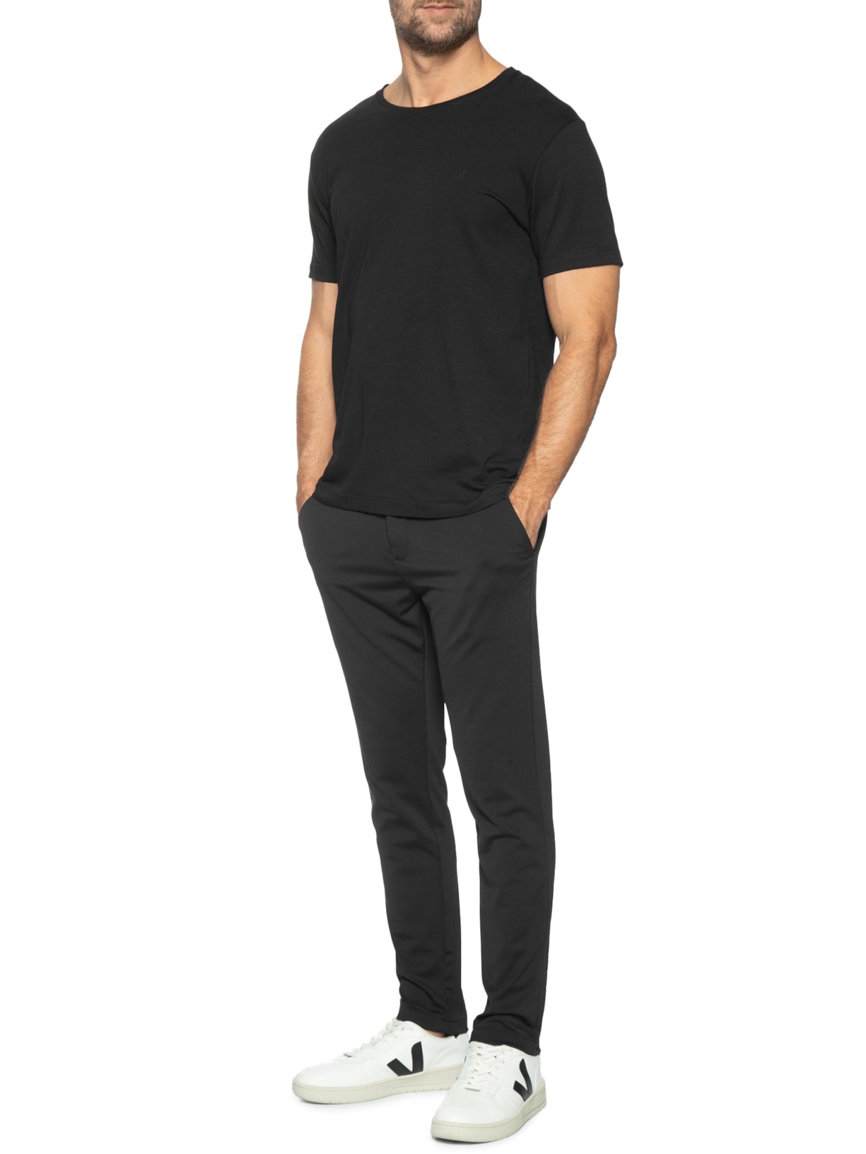 Calça Masculina Flexsense Tamanho Ajustável Alfaiataria Slim Preto '2 Essential
