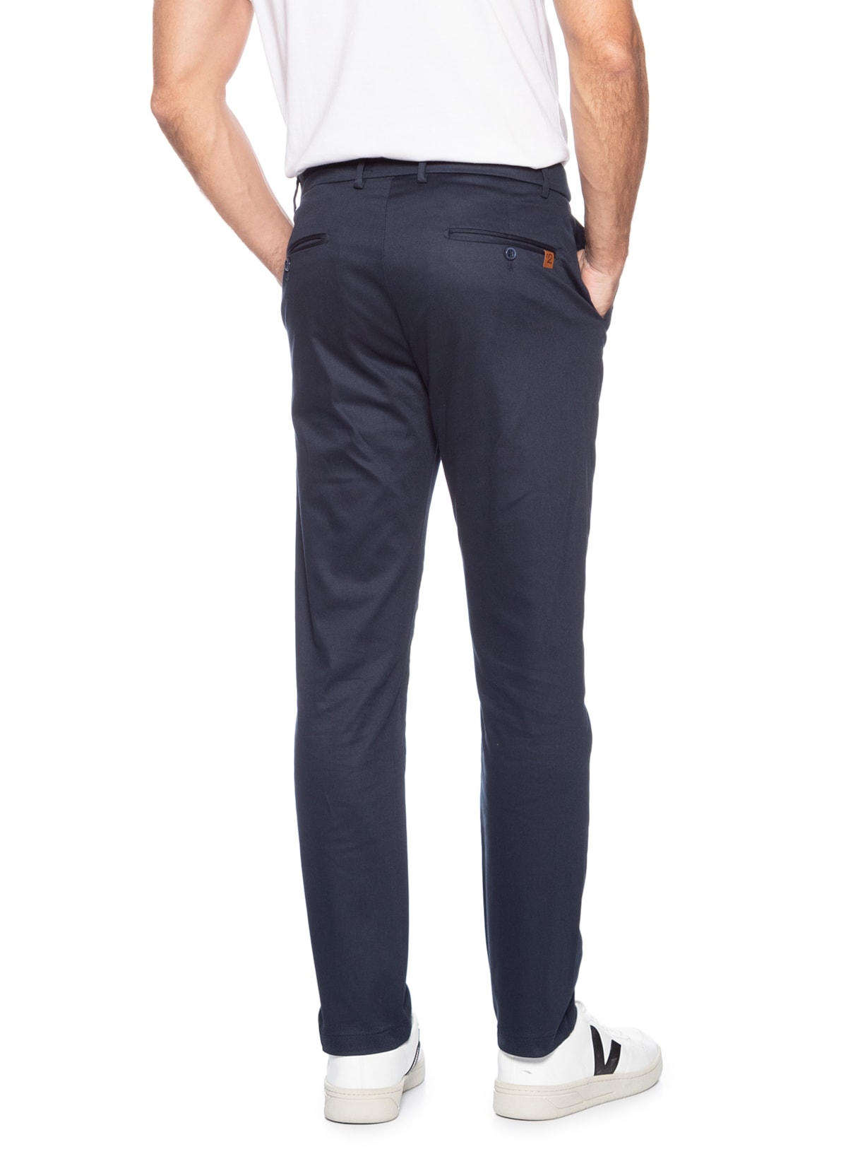 Calça Masculina Flexsense Tamanho Ajustável Chino Slim Azul '2 Essential