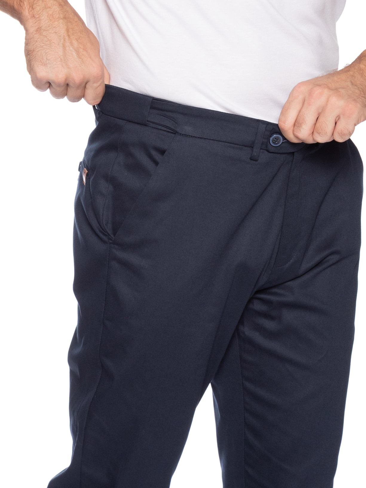 Calça Masculina Flexsense Tamanho Ajustável Chino Slim Azul '2 Essential