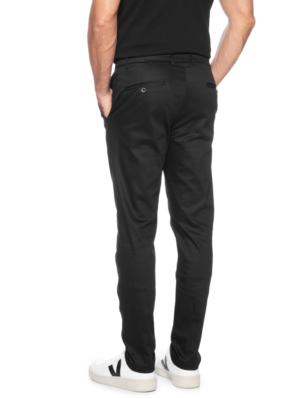 Calça Masculina Flexsense Tamanho Ajustável Chino Slim Preto '2 Essential