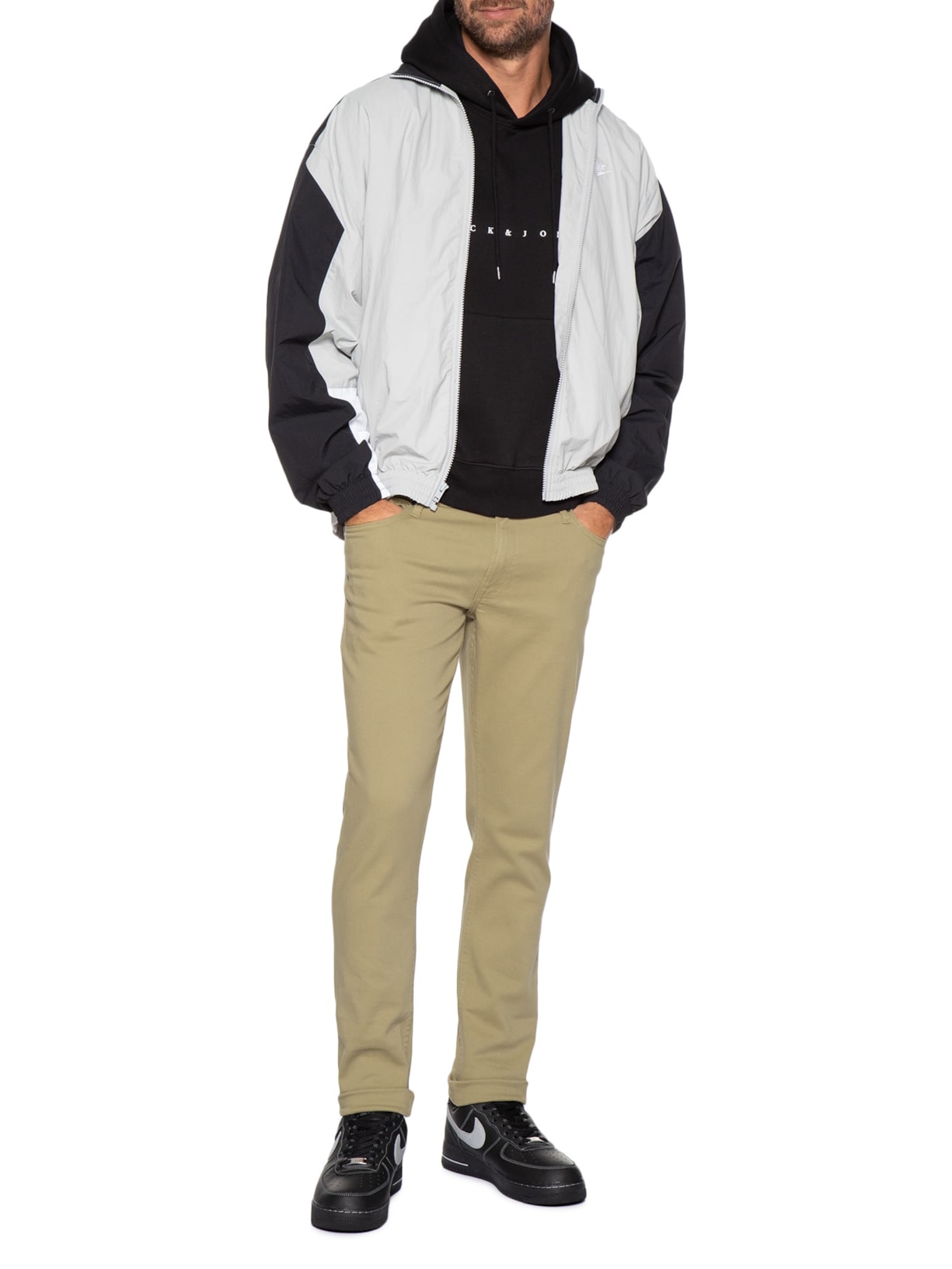 Calça Masculina Glenn Original Fit Bege Jack & Jones