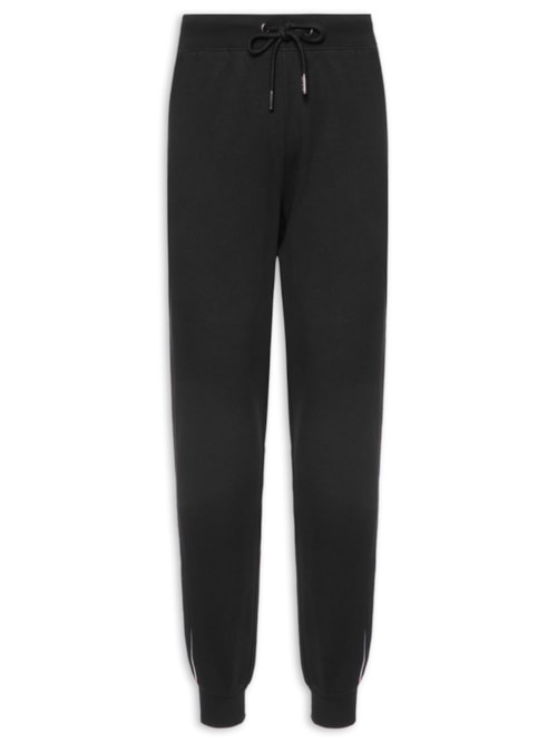 Calça Masculina Global Stripe em Moletom – Preto