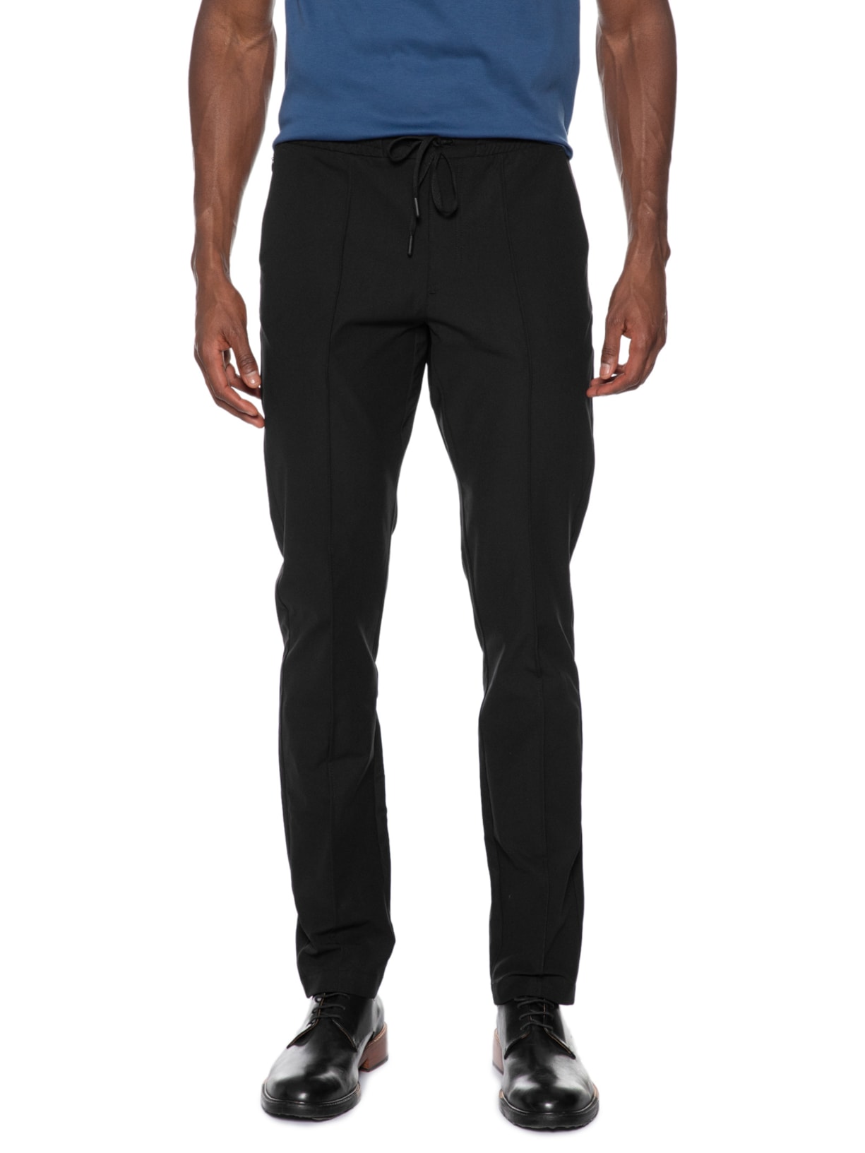 Calça Masculina Hi Tech Com Elástico Preto Paramount Alfaiataria