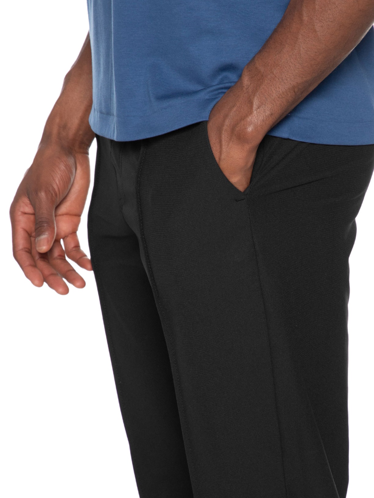 Calça Masculina Hi Tech Com Elástico Preto Paramount Alfaiataria