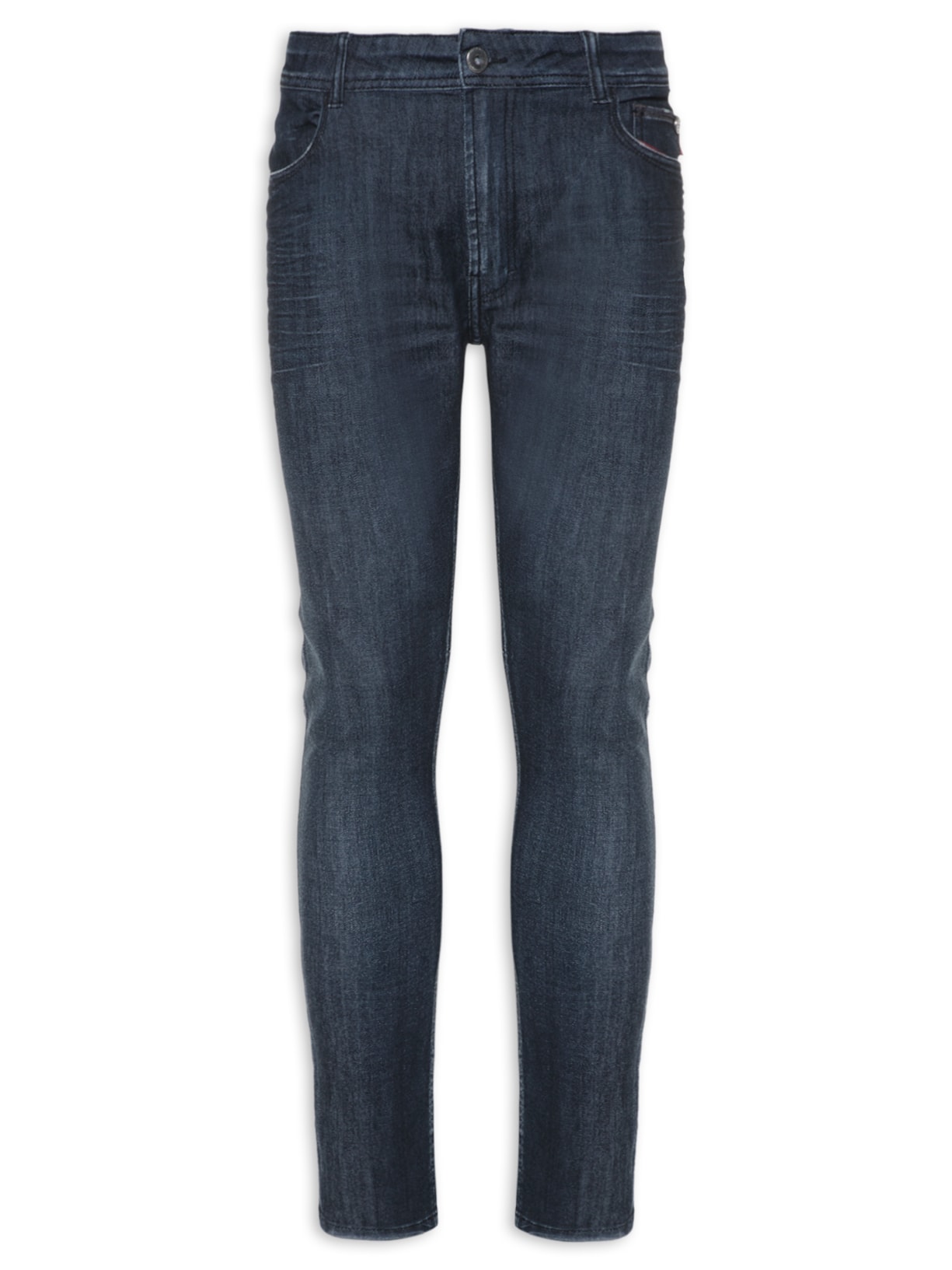 Calça Masculina High Comfort Dark Indigo Skinny - Azul