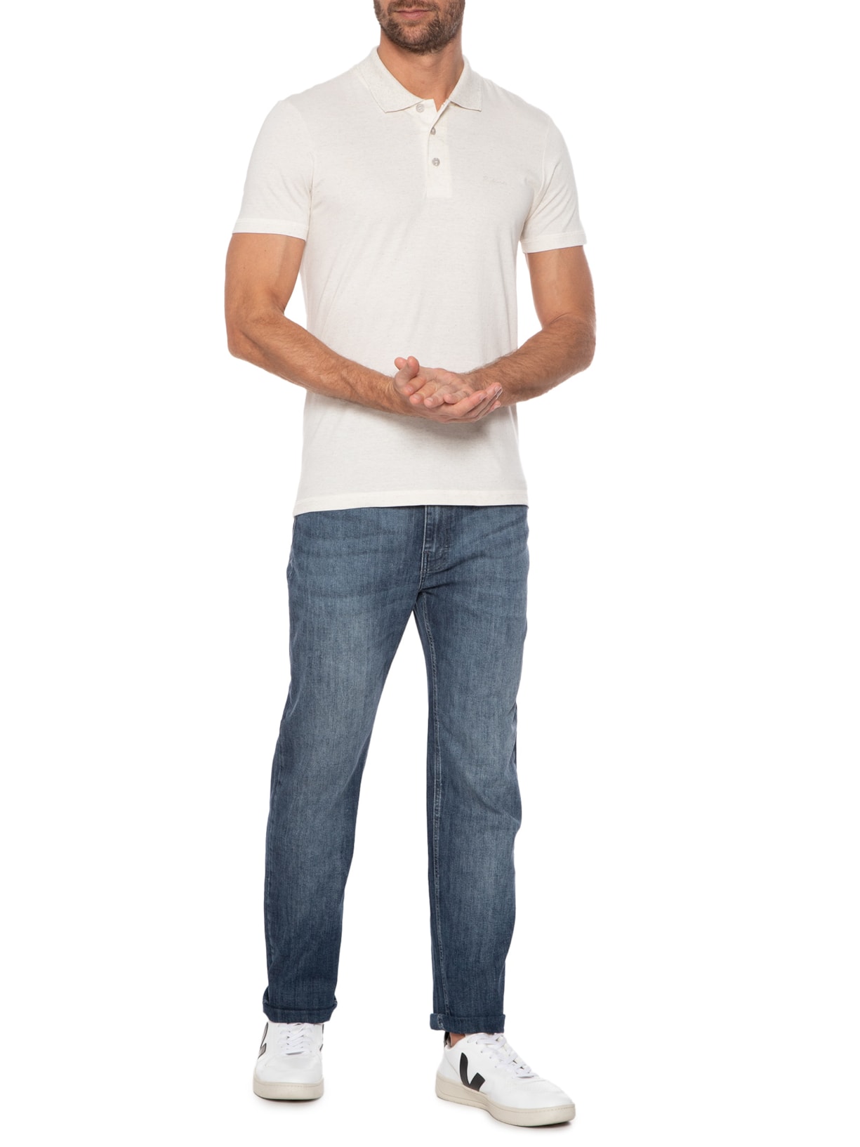 Calça Masculina High Comfort Dark Trad. Vitor Azul Richards