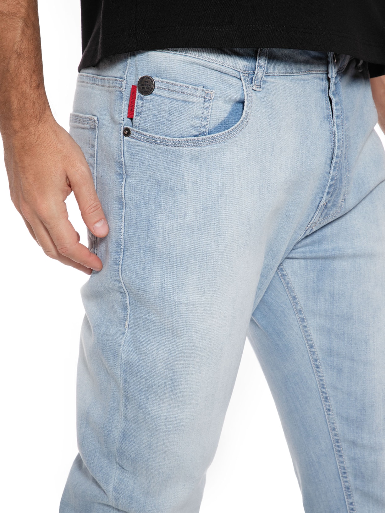 Calça Masculina High Comfort Stretch Et. Zetex Azul Ellus