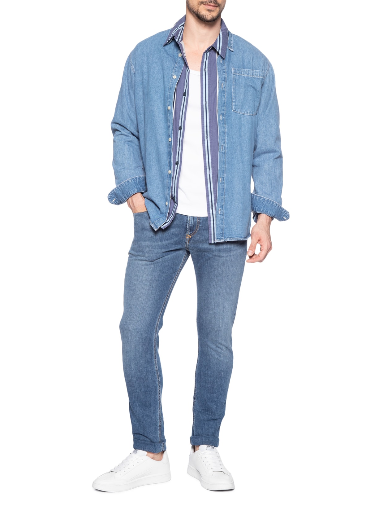 Calça Masculina Jeans 1979 Sleenker L.32 Azul Diesel