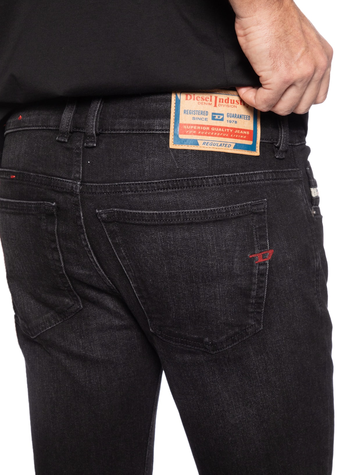 Diesel Calça Masculina Jeans 1979 Sleenker Preto