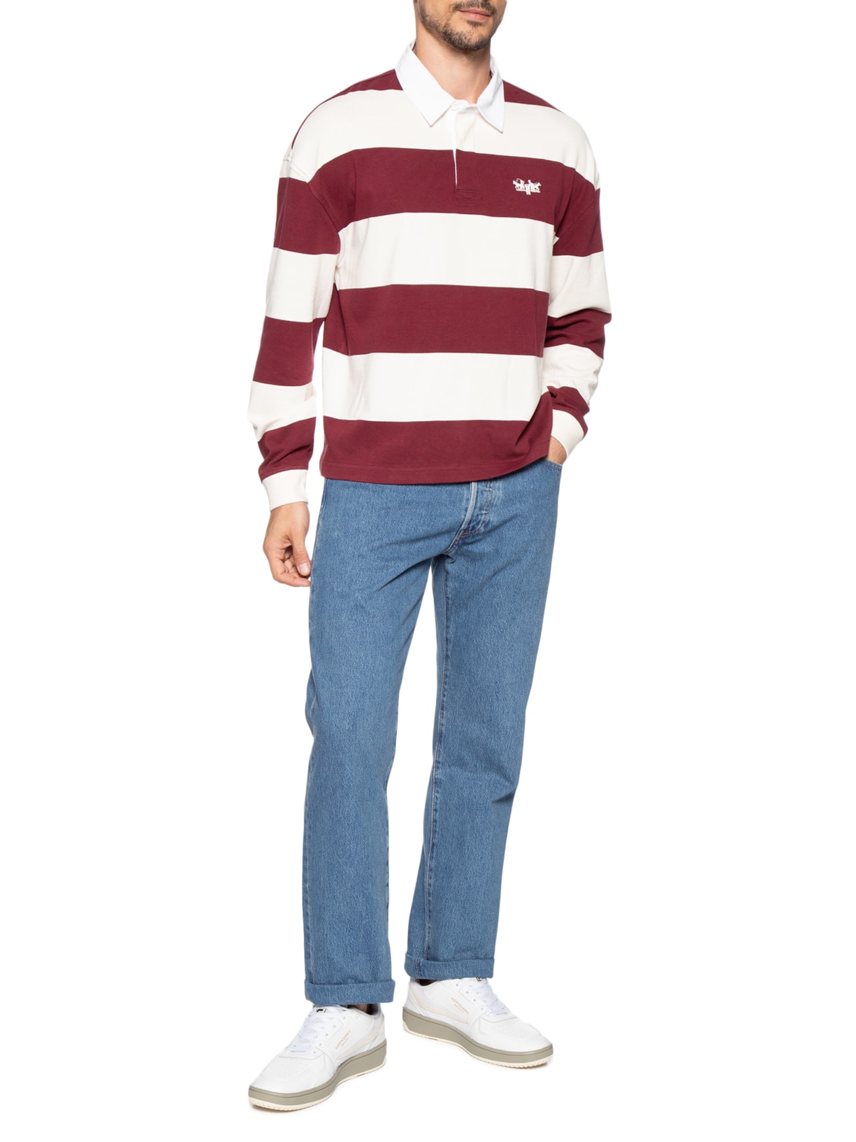 Calça Masculina Jeans  501 Relaxed Fit Reta Azul Levi's