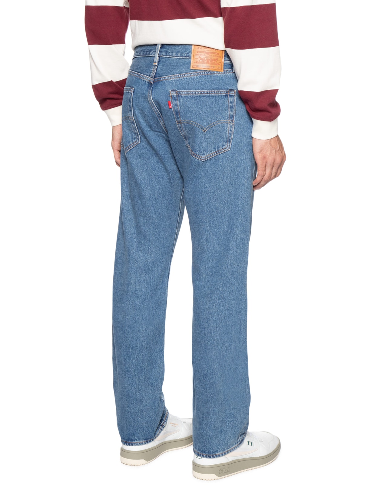 Calça Masculina Jeans  501 Relaxed Fit Reta Azul Levi's
