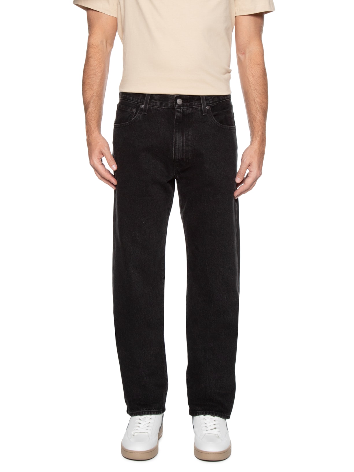 Calça Masculina Jeans 555 Relaxed Straight Preto Levi's