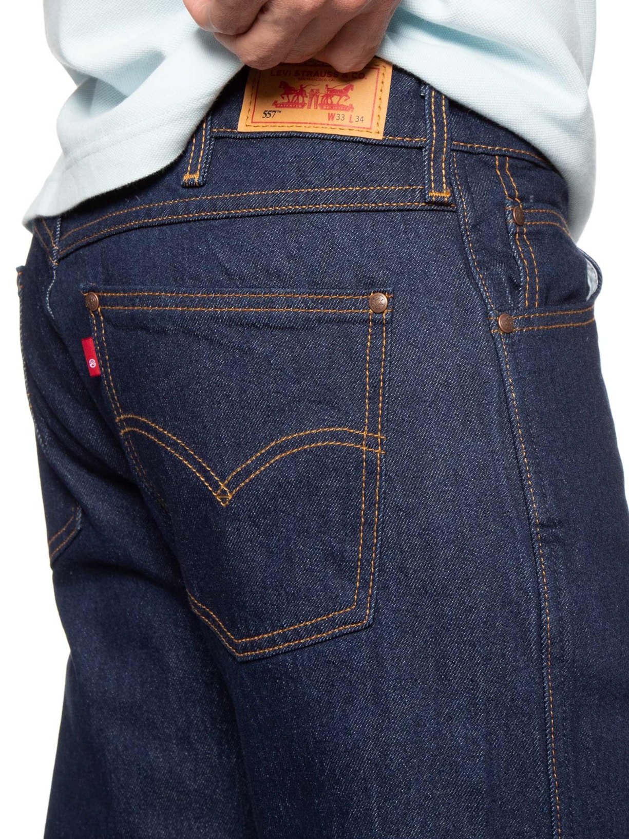 Calça Masculina Jeans 557® Western Straight Fit Reta Azul Levi's