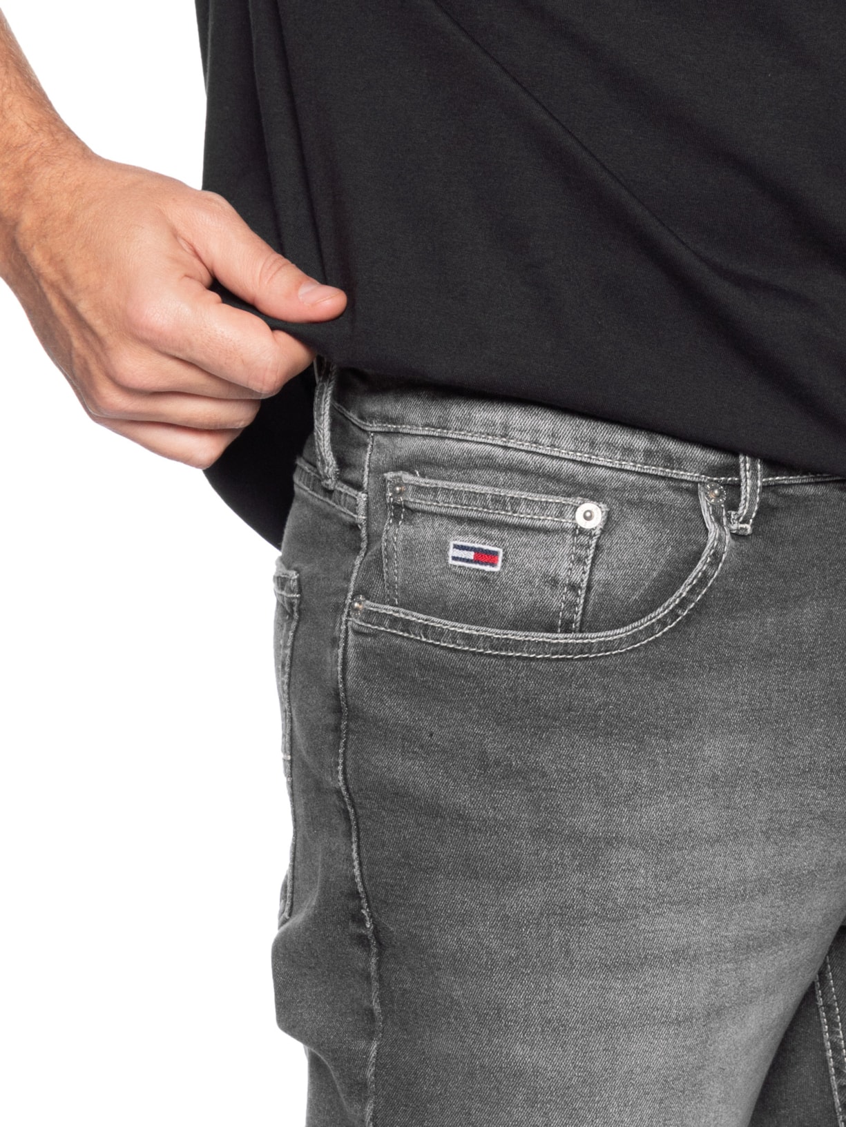 Calça Masculina Jeans Austin Slim Fit Tapered Bi 1278 Preto Tommy Jeans