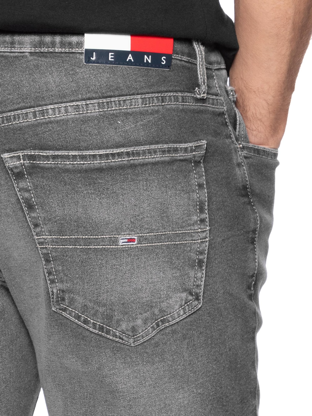 Calça Masculina Jeans Austin Slim Fit Tapered Bi 1278 Preto Tommy Jeans