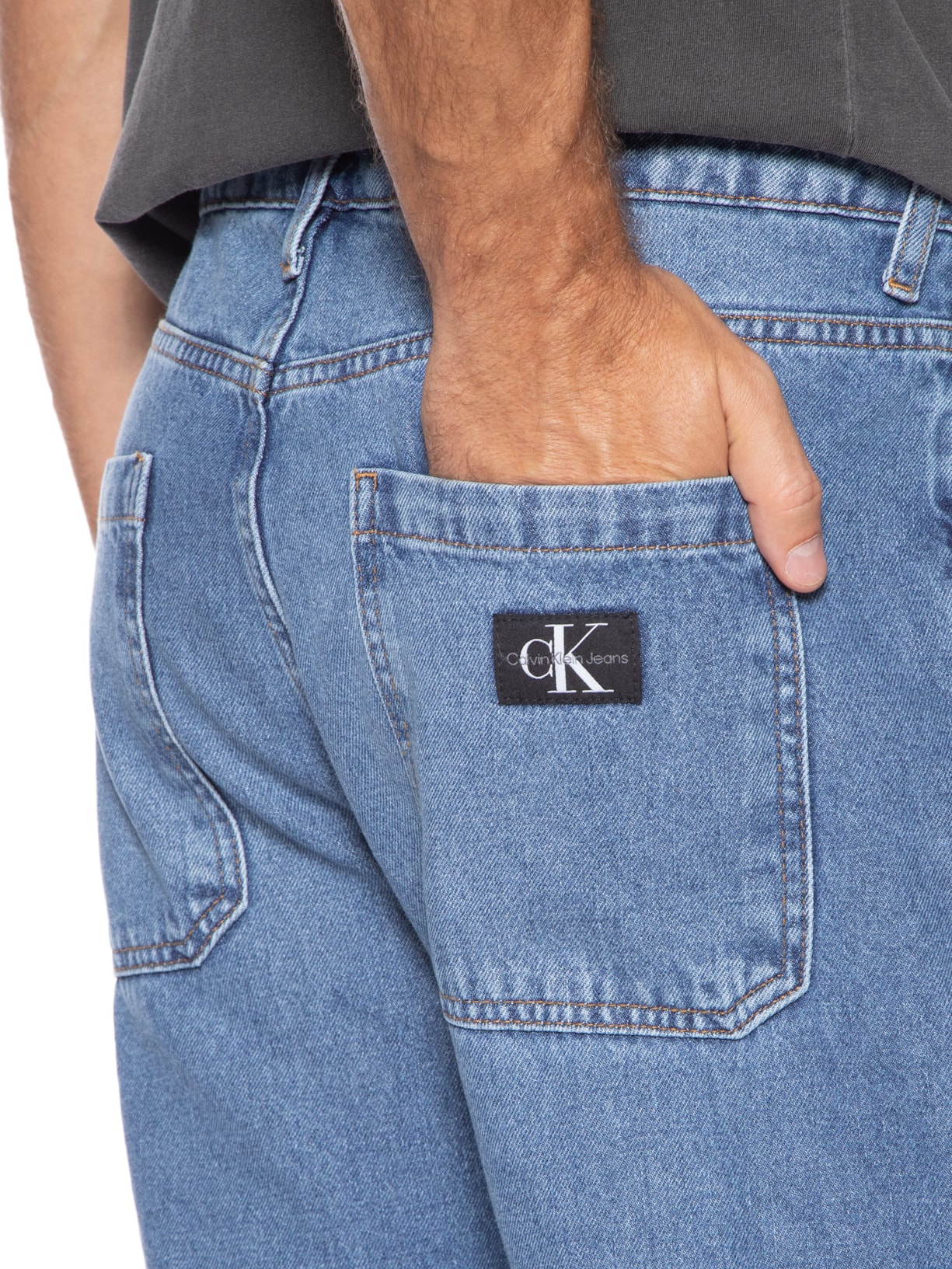 Calça Masculina Jeans Boyfriend Rasgos Calvin Klein Jeans Azul