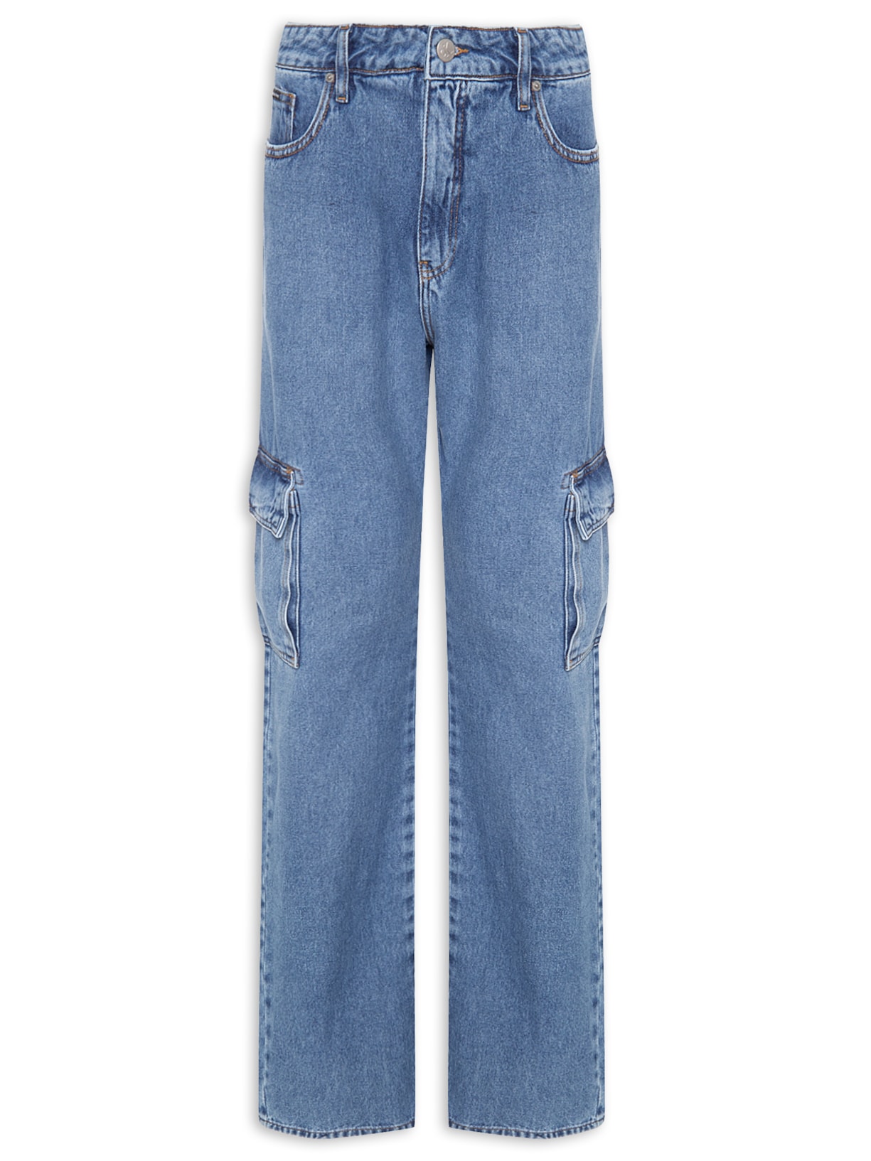 Calça Masculina Jeans Boyfriend Rasgos - Azul