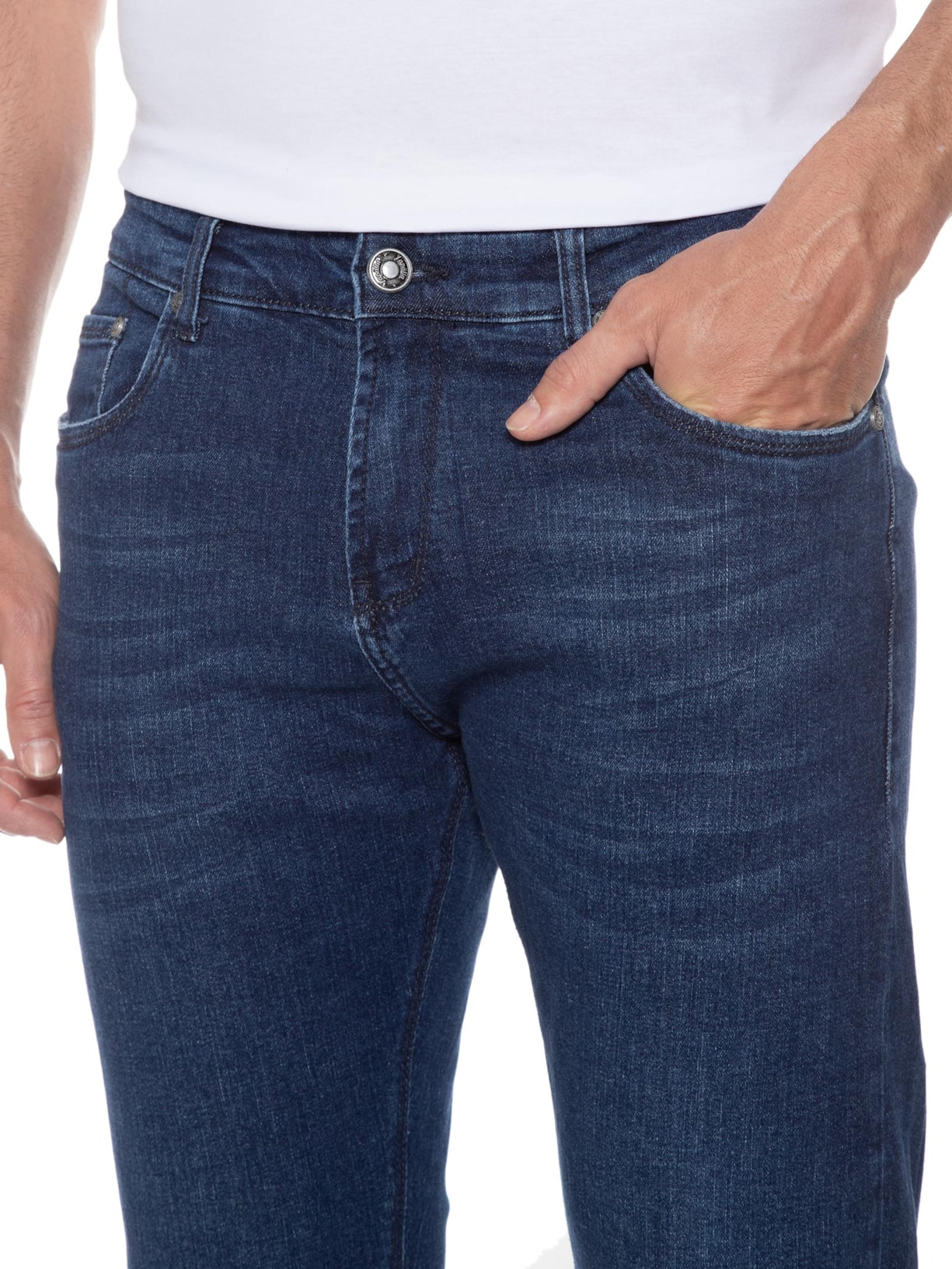 Calça Masculina Jeans Dark Blue Azul Zapalla