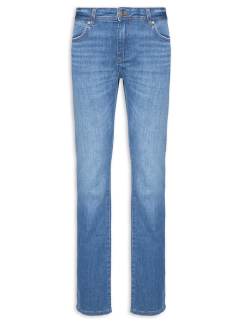 Calça Masculina Jeans Delavê Slim - Azul