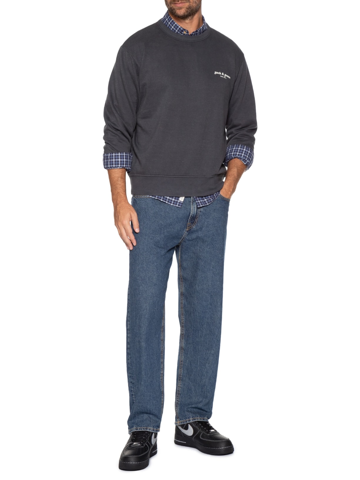 Calça Masculina Jeans Eddie Original Fit Azul Jack & Jones