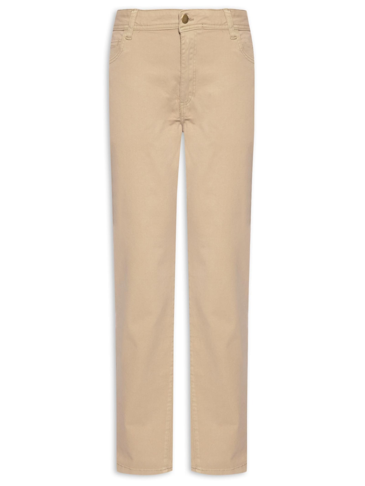 Calça Masculina Jeans Five Pockets - Bege