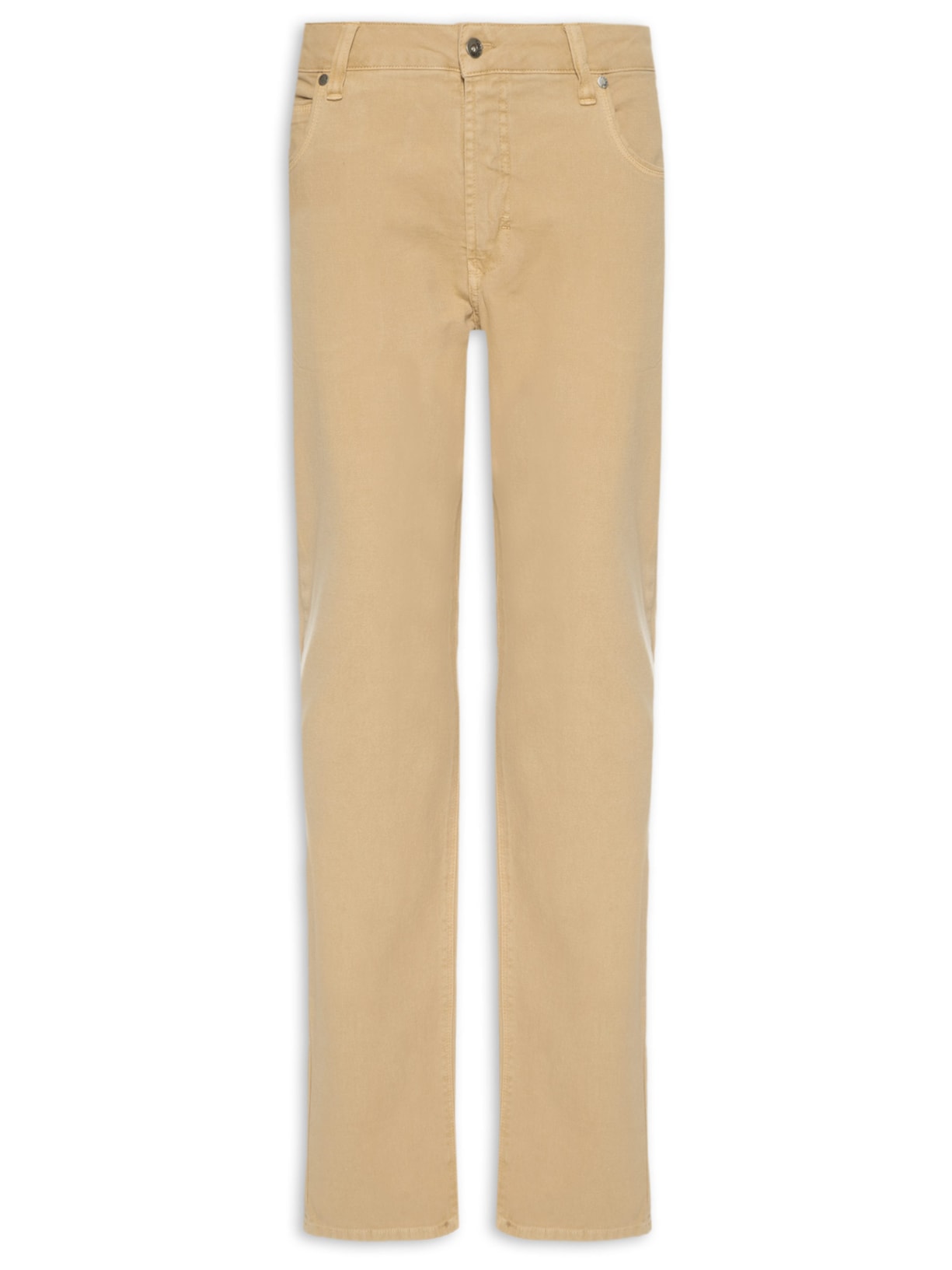 Calça Masculina Jeans Five Pockets - Bege