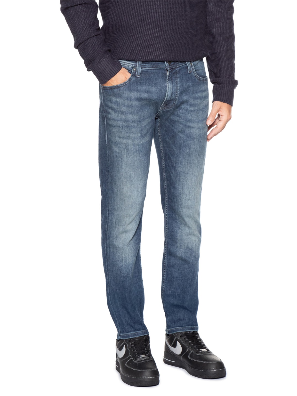 Calça Masculina Jeans Glenn Original Fit Azul Jack & Jones