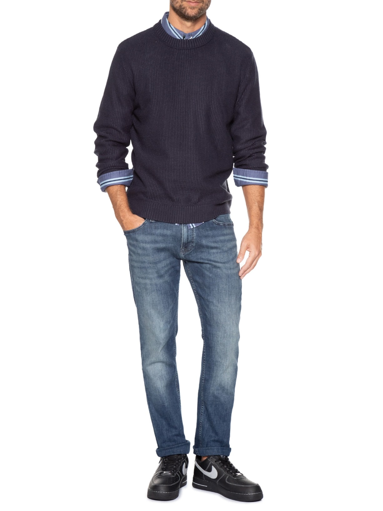 Calça Masculina Jeans Glenn Original Fit Azul Jack & Jones