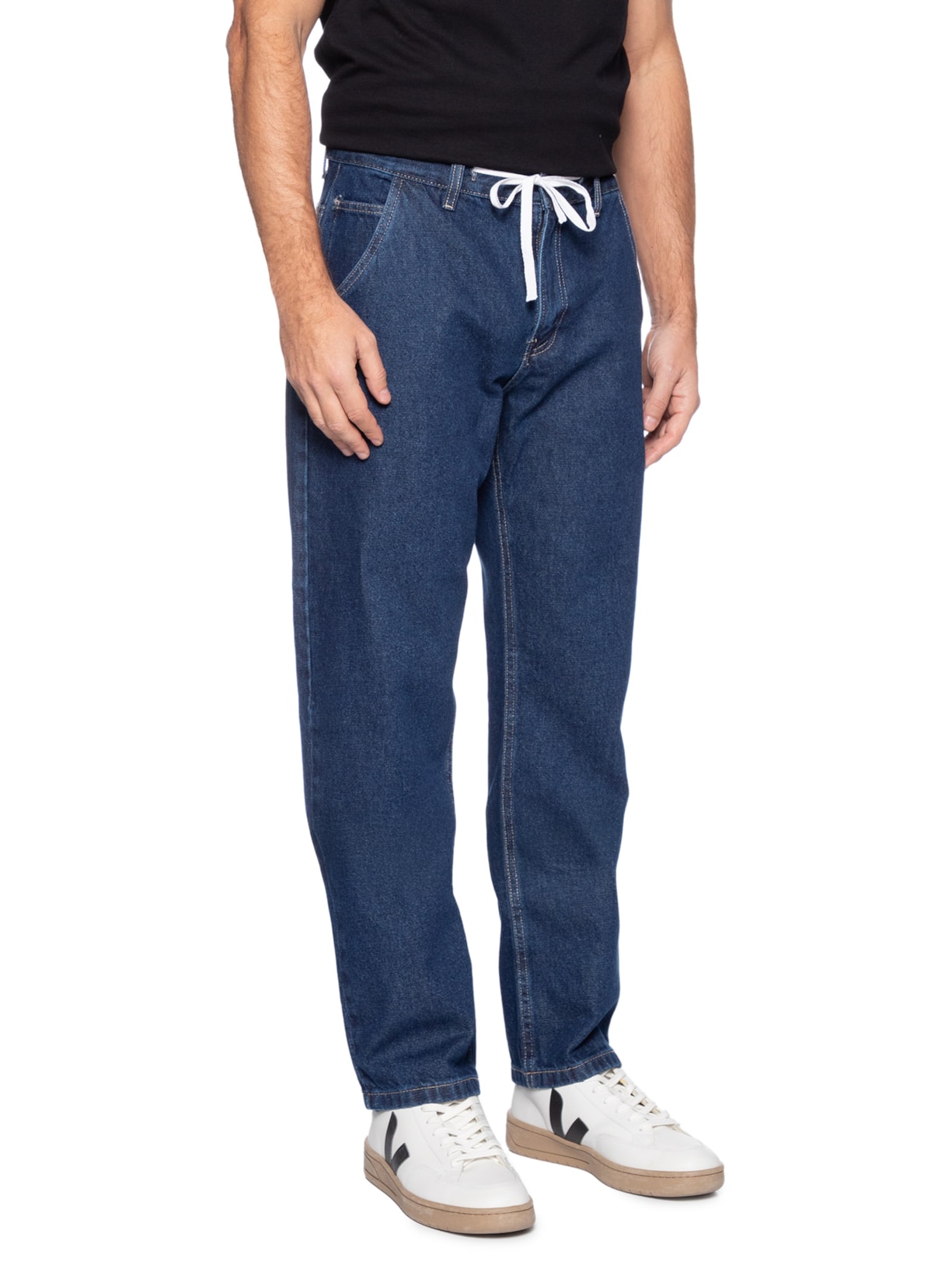 Calça Masculina Jeans Oversized Azul Basiq Men